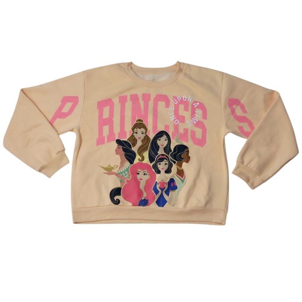 Character Girls Soft Crewneck Graphic Print Sweatshirt - Disney Princess